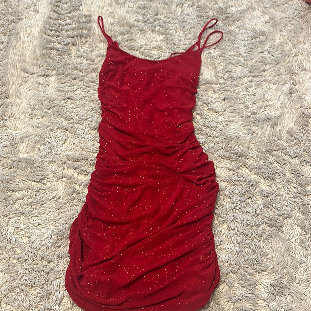 Lucy in the Sky red sparkle dress